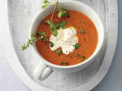 Rote Linsen-Paprika-Suppe