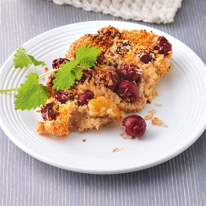 Amaranth-Auflauf mit Kirschen