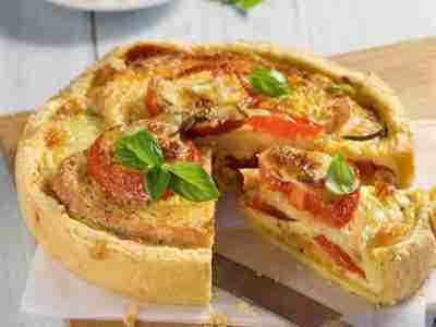Tomaten-Mozzarella-Kuchen