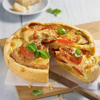 Tomaten-Mozzarella-Kuchen