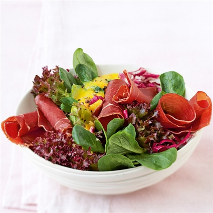 Wintersalate mit Bündner Fleisch