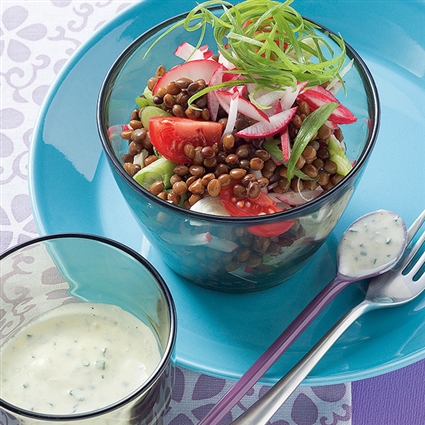 Linsensalat mit Radieschen