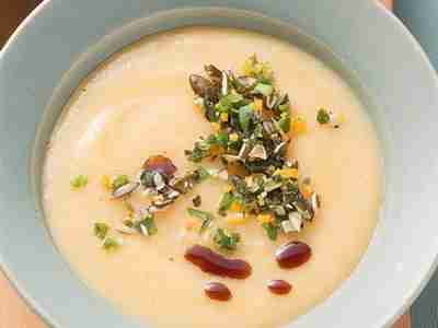 Kartoffelcremesuppe mit Gremolata