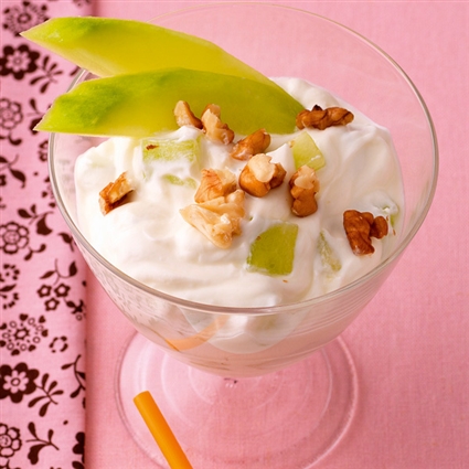 Nuss-Quark mit Melone