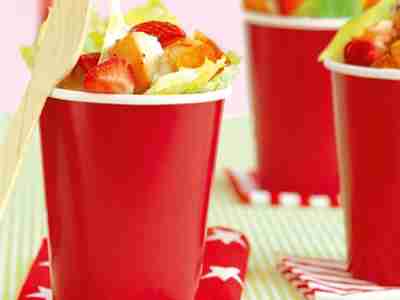 Hähnchensalat mit Erdbeeren