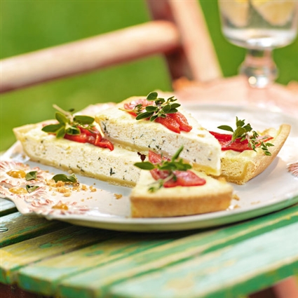 Knusprige Ricotta-Kräuter-Tarte