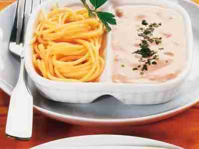 Spaghetti mit Thunfischmascarpone