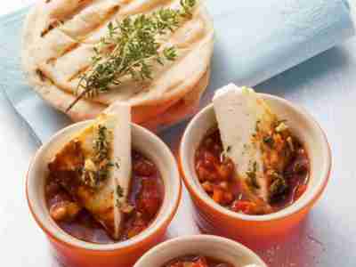 Ratatouillesauce mit gegrilltem Manouri