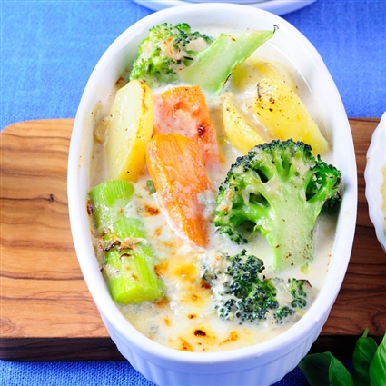 Gorgonzola-Gemüse-Gratin