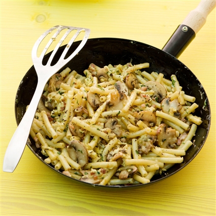 Makkaroni-Pilz-Gröstl