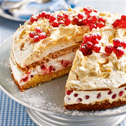 Johannisbeer-Torte mit Ingwerbaiser