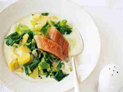 Lauch-Mangold-Eintopf mit Pfeffer