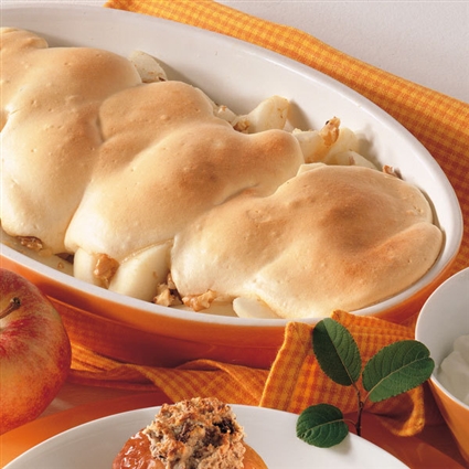 Birnenauflauf mit Nüssen