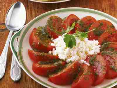 Tomaten mit Korianderpaste