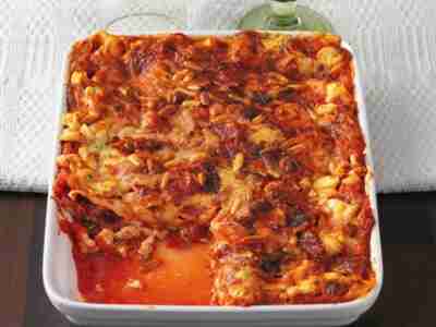 Hähnchenlasagne mit Tomaten