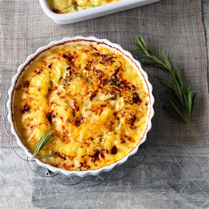 Kartoffelgratin mit Rosmarin