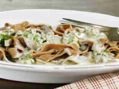 Kakaonudeln mit Gorgonzolasauce