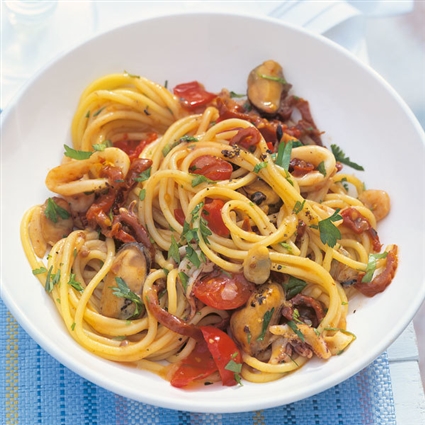 Spaghetti mit Meeresfrüchten
