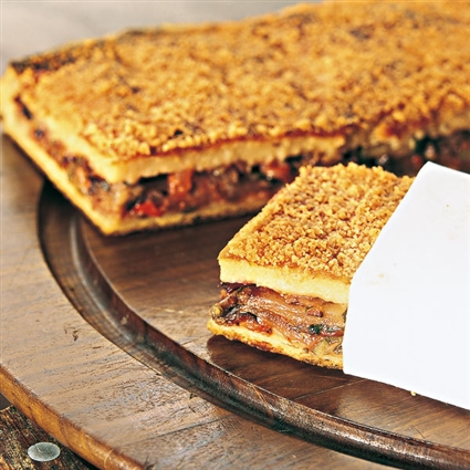 Gefüllter Fladen mit Kartoffeln