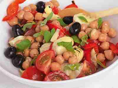 Kichererbsensalat mit Oliven