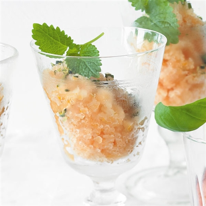 Orangen-Aperol-Granita