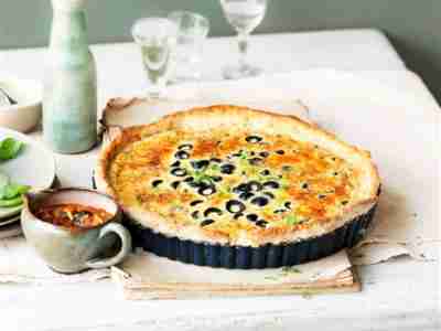 Parmesan-Oliven-Tarte