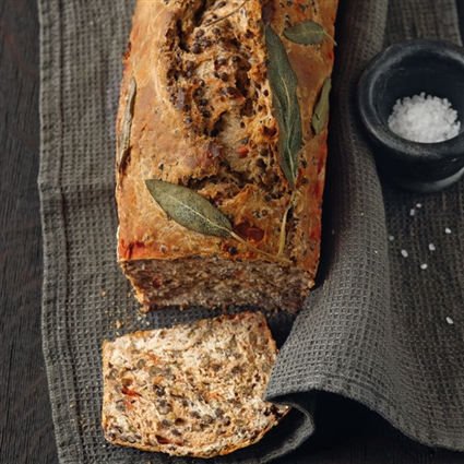 Belugalinsenbrot
