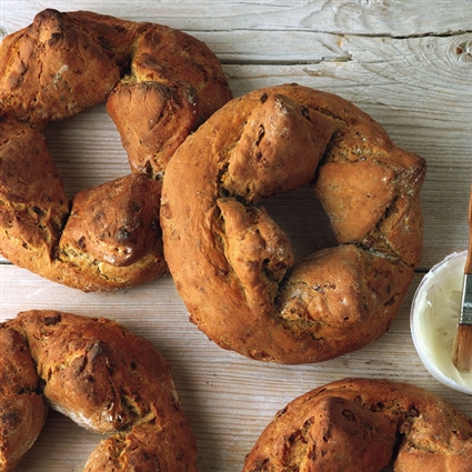 Lauchbrot mit Speck