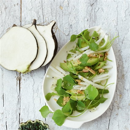Postelein mit Avocado