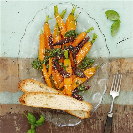 Gebratener Möhrensalat