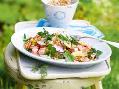 Grünkernsalat mit Spargel