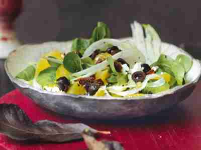 Fenchelsalat mit Orangen und Schafskäse