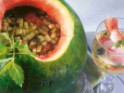 Melonen-Gurken-Bowle