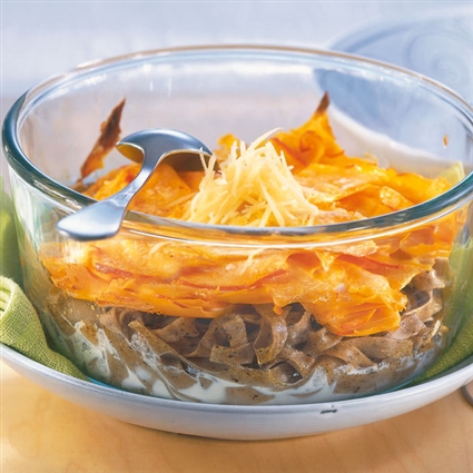 Kürbis-Nudel-Gratin