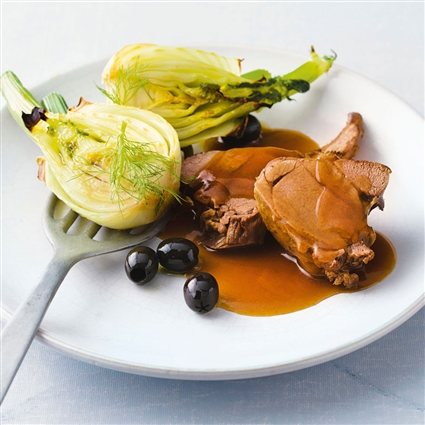 Rehschulter mit gratiniertem Fenchel