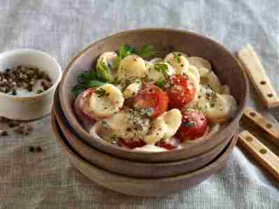 Vier-Käse-Sauce mit Tomaten