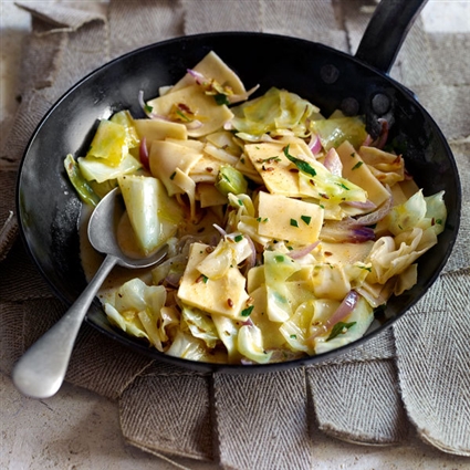 Krautfleckerl mit würzigem Bergkäse