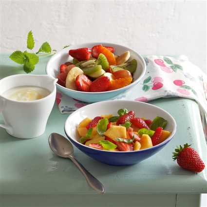 Obstsalat mit Honig-Joghurt