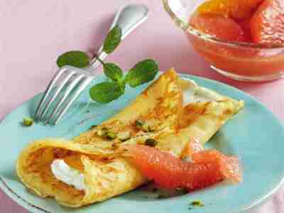Zitrusfrucht-Pfannkuchen