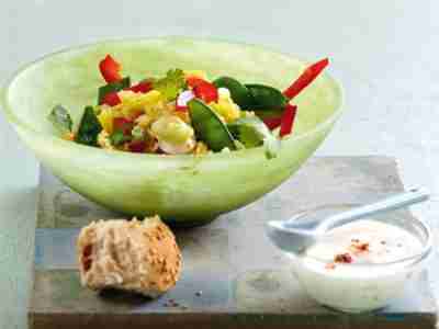 Bulgursalat mit Zuckerschoten