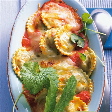 Maultaschen mit Wildkräuterfüllung
