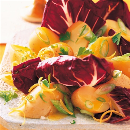Radicchio mit scharfen Zitronenkartoffeln