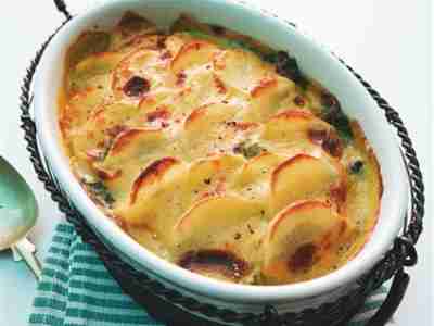 Kartoffel-Spinat-Gratin