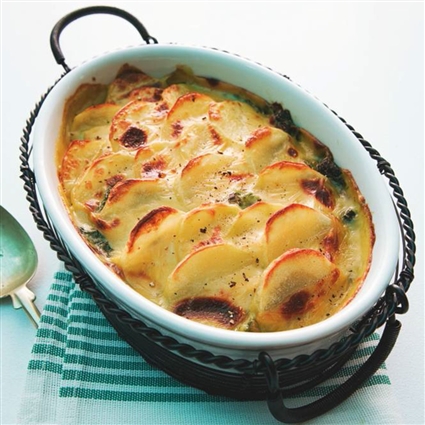 Kartoffel-Spinat-Gratin