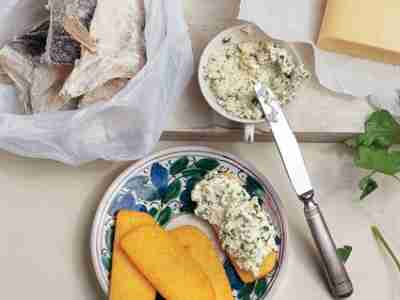 Stockfischcreme mit Polenta