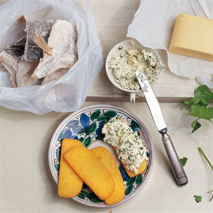 Stockfischcreme mit Polenta