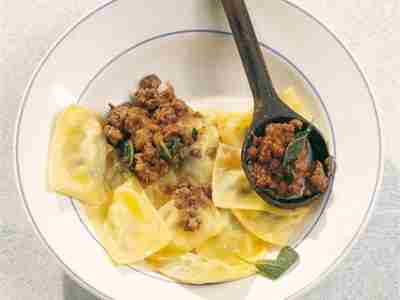 Ravioli mit Hähnchenleber
