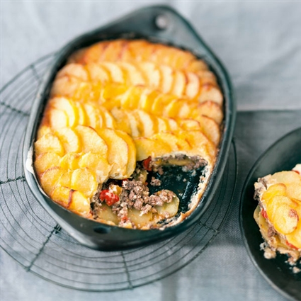Schusterpfanne mit Rotwein-Chili-Ragout