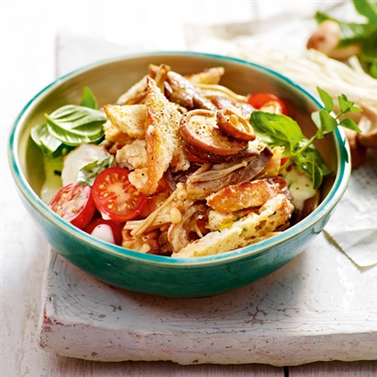 Brotsalat mit Asia-Pilzen
