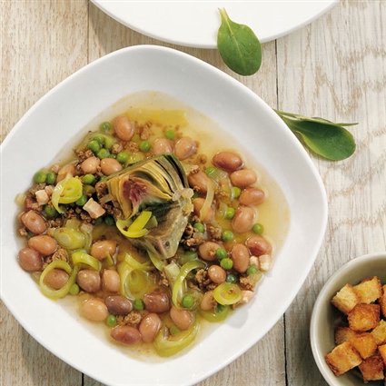 Gemüse-Hackfleisch-Suppe